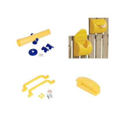 Plastikust mänguasjade komplekt, luuraja (kollane)