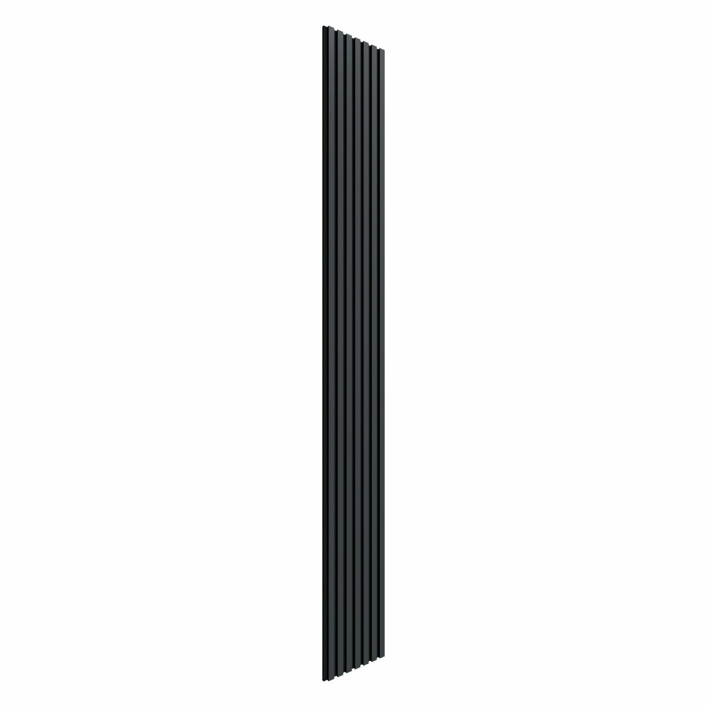 Akustinė lamelių sienelė, 265 x 30 cm, juodos spalvos