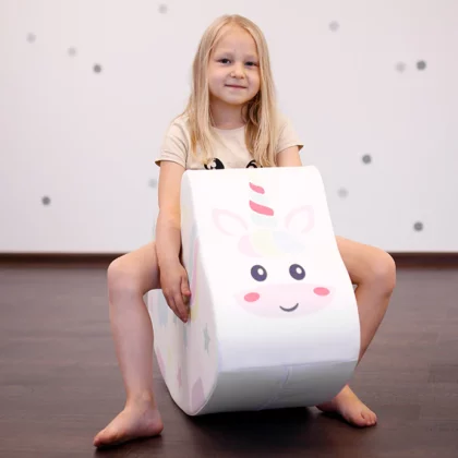 Pehme kiikuv mänguklots UNICORN, roosa
