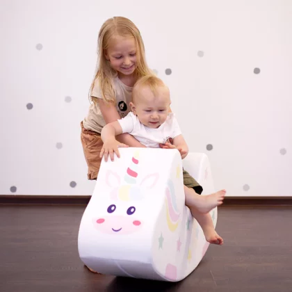 Pehme kiikuv mänguklots UNICORN, roosa