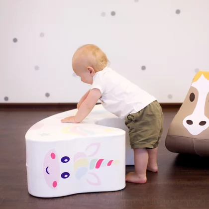 Pehme kiikuv mänguklots UNICORN, roosa