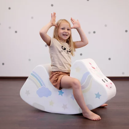 Pehme kiikuv mänguklots UNICORN, roosa