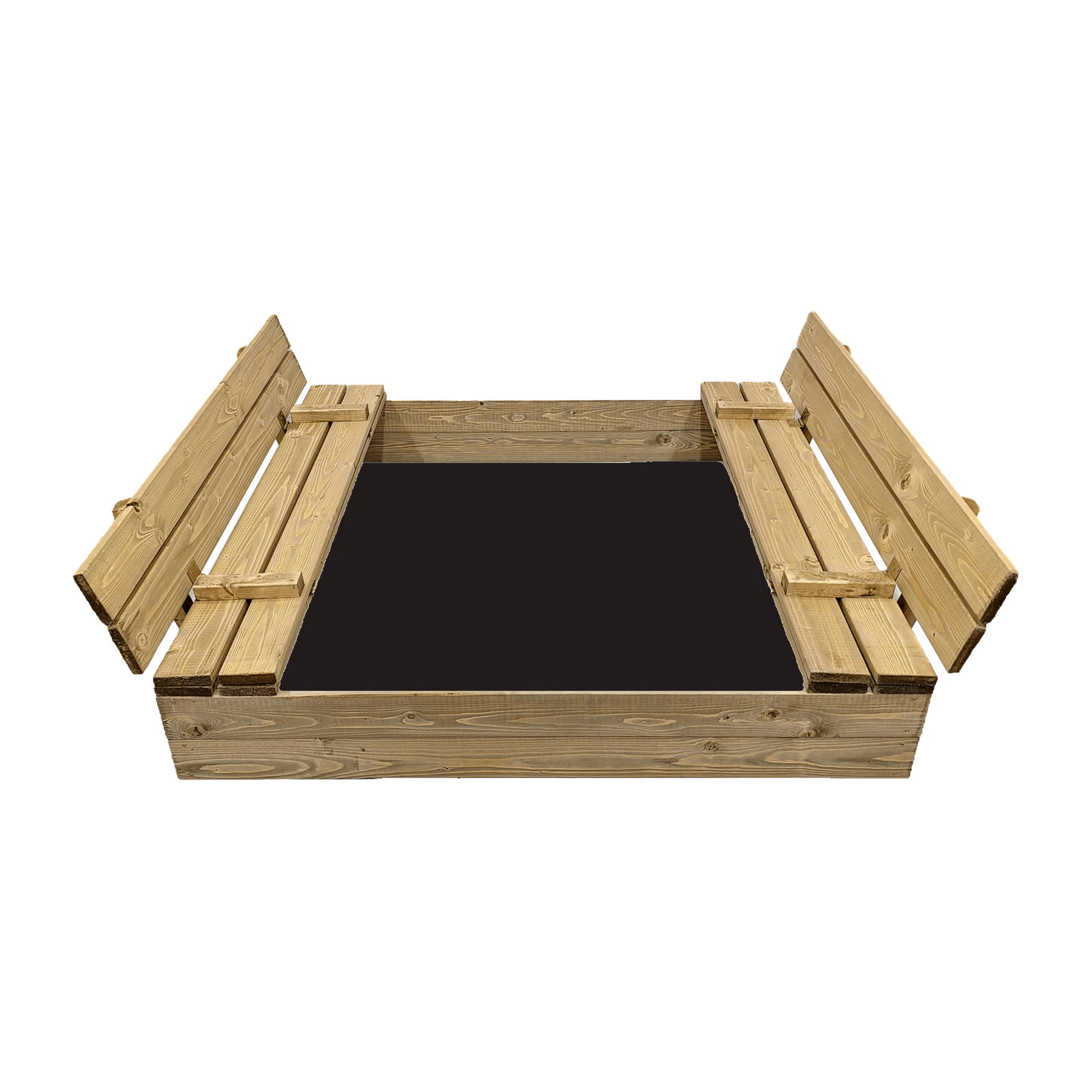 Immutatud puidust liivakast Bonus Orbis koos kattega, 120x120 cm, pruun Immutatud puidust liivakast Bonus Orbis koos kattega, 120x120 cm, pruun