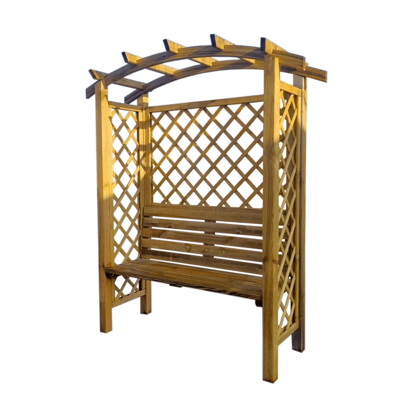 puidust pergola koos pingiga