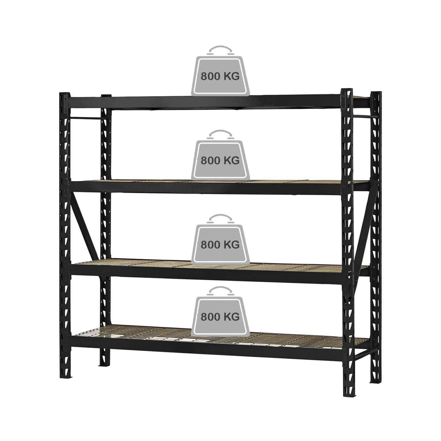Metallist hoiuriiul, 183 x 196 x 61 cm, 800 kg, must - Image 1