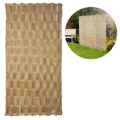 Dekoratiivne punutud aiapaneel, 180×90 cm, beež - Image 2