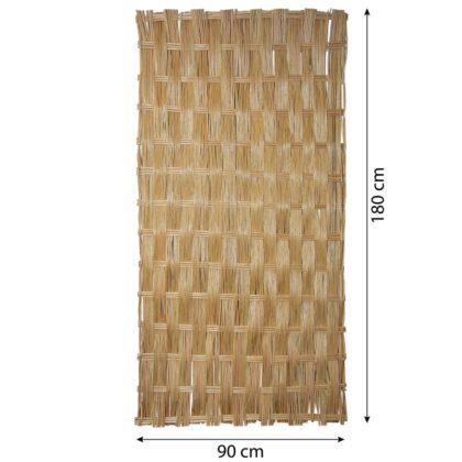 Dekoratiivne punutud aiapaneel, 180×90 cm, beež - Image 3