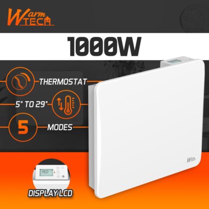 Keraamiline küttepaneel 1000 W, valge - Image 3