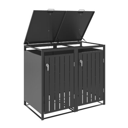 Metallist prügikastide kuur, kahekohaline, MBB02-2A, antratsiit