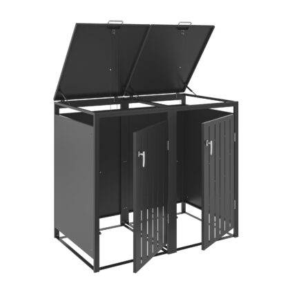 Metallist prügikastide kuur, kahekohaline, MBB02-2A, antratsiit