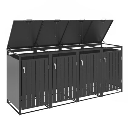 Metallist prügikastide kuur, neljakohaline, MBB02-4A, antratsiit