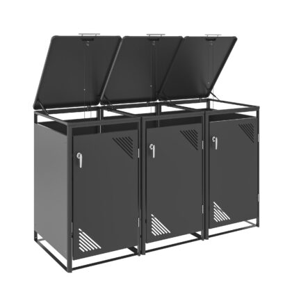 Metallist prügikastide kuur, kolmekohaline, MBB03-3A, antratsiit