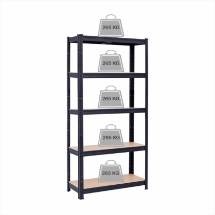 Sandėliavimo lentyna - stelažas 180x90x45 cm, 265 kg, juoda