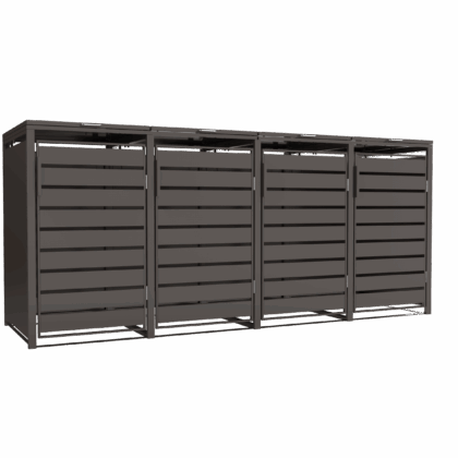 Metallist prügikastide kuur, neljakohaline, pruun