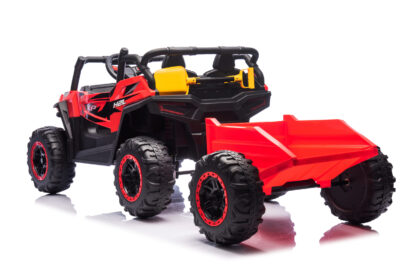 Laste elektriline bagi järelkäruga, punane - Image 4